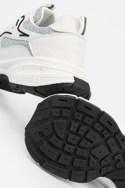 Bielo-zelené športové topánky so...