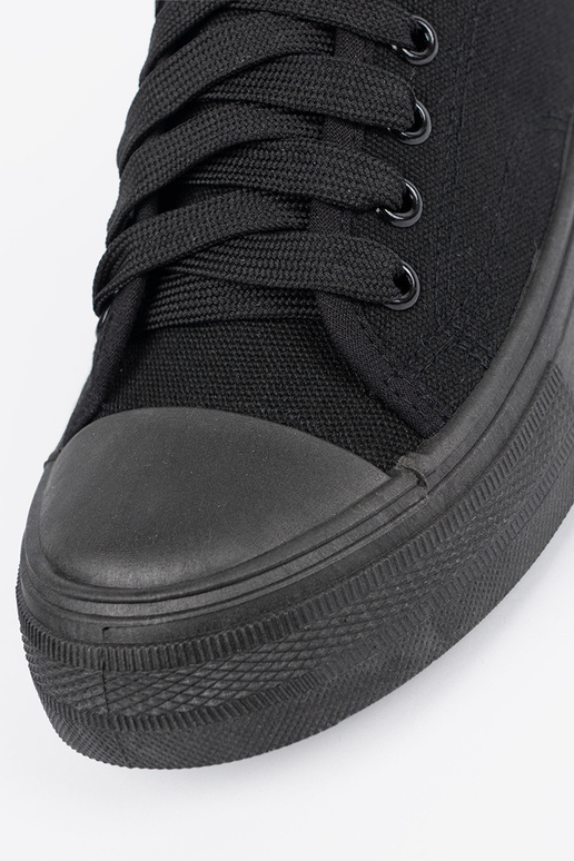 Pohodlné čierne topánky s nízkym zvrškom