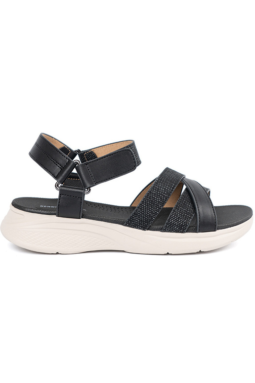 Hnedé sandále na bielej platforme Hnedé sandále na bielej platforme