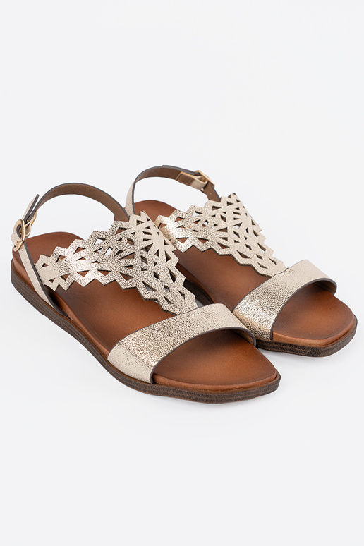 Slonovinové sandále na bielej platforme