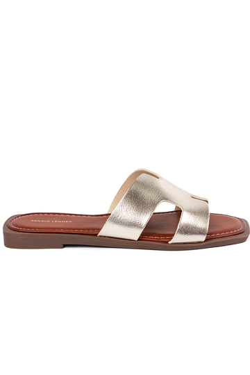 Svetlozlaté šľapky s...