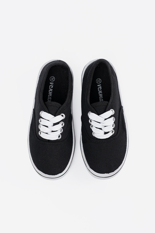 Klasické čierne detské topánky