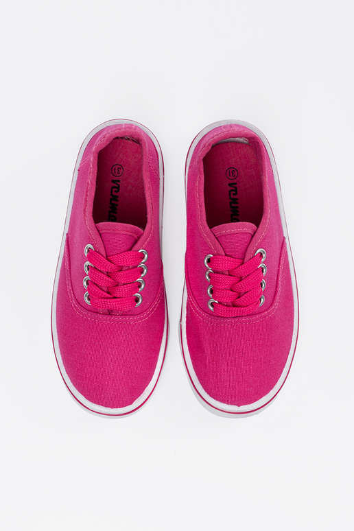 Ružové detské topánky s bielou podrážkou