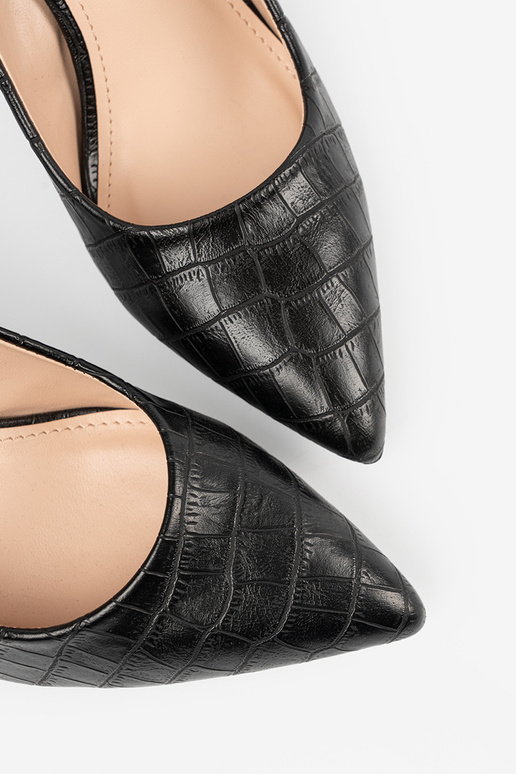 Čierne klasické lodičky s vzorom Čierne klasické lodičky s vzorom