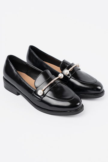 Čierne lakované mokasíny s... 2