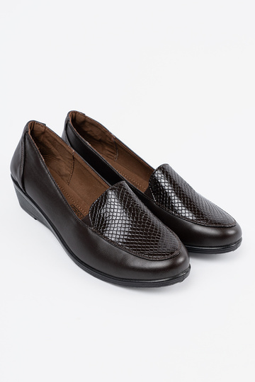 Hnedé poltopánky na platforme 2