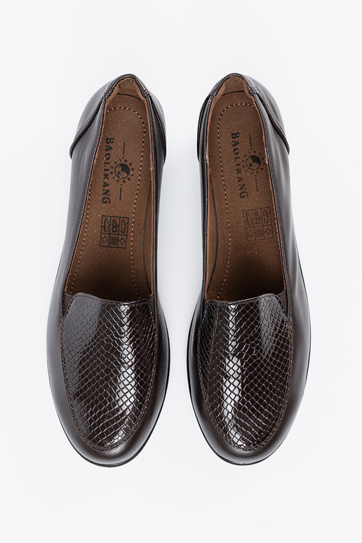 Hnedé poltopánky na platforme