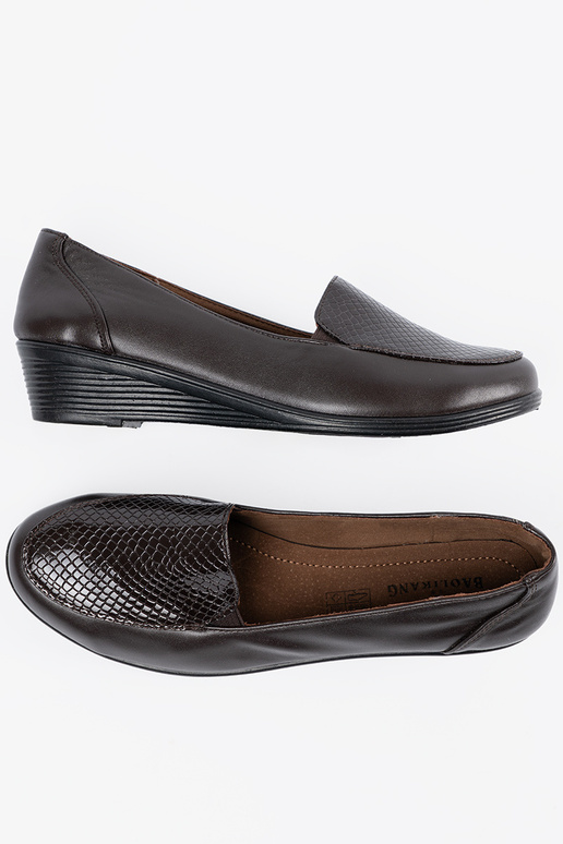 Hnedé poltopánky na platforme