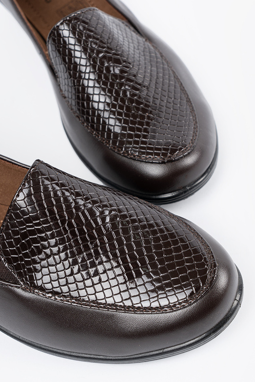 Hnedé poltopánky na platforme