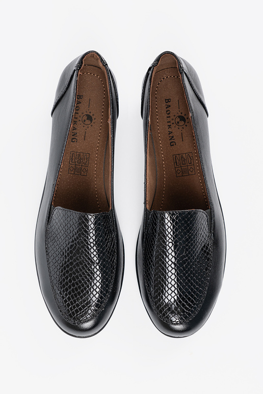 Dámske poltopánky s koženou textúrou