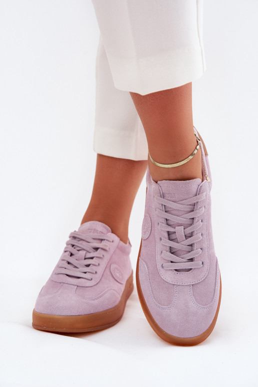 zo semišu Tenisky model obuvi Dámske Big Star RR274850 HI-POLY SYSTEM Fialová