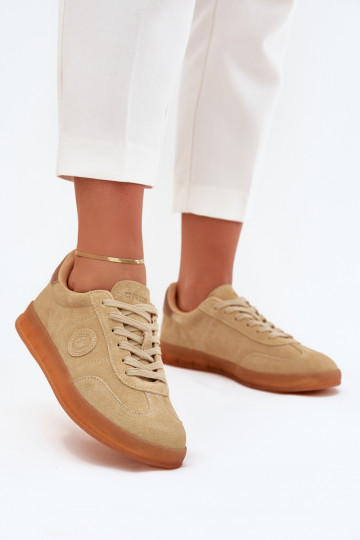 zo semišu Tenisky model obuvi Dámske Big Star RR274849 HI-POLY SYSTEM béžová