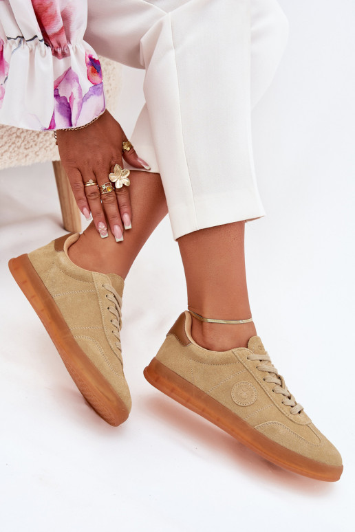 zo semišu Tenisky model obuvi Dámske Big Star RR274849 HI-POLY SYSTEM béžová