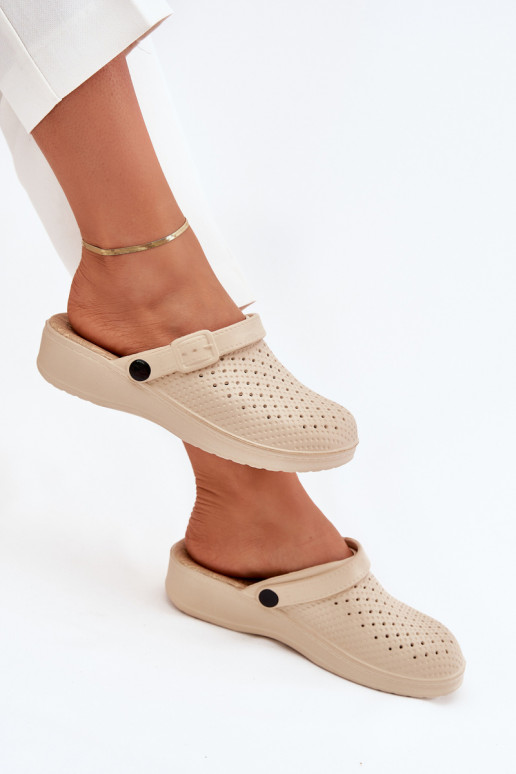 Ľahké papuče Papuče Dreváky Dámske béžová Faylina