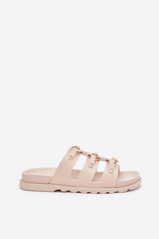 Dámske papuče S pruhmi slonovina Pasiriela