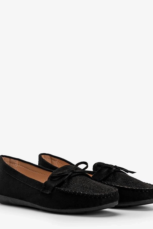 Čierne mokasíny s výrezom Maura