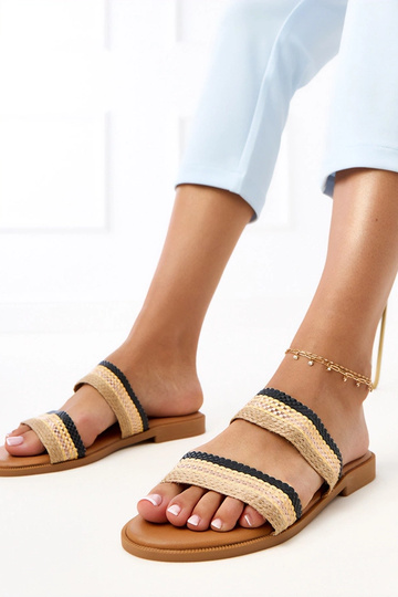 Čierne dámske šľapky s...