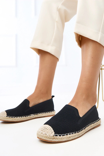 Čierne espadrilky na platforme Luna