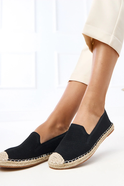 Čierne espadrilky na platforme Luna