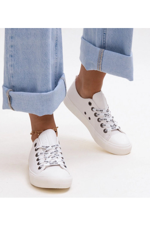 Biele eko kožené tenisky Big Star...