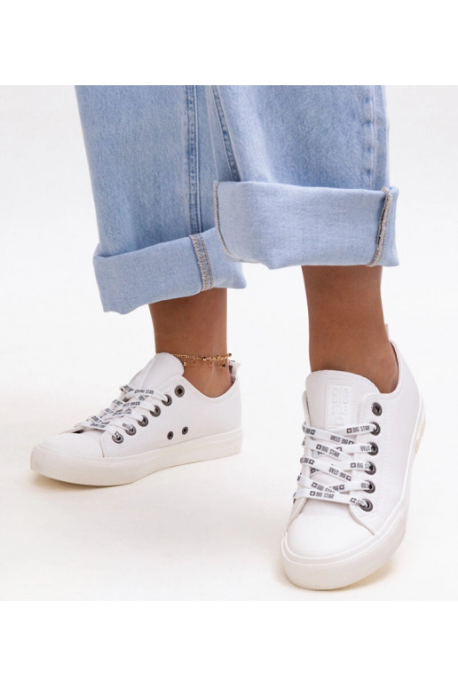 Biele eko kožené tenisky Big Star...