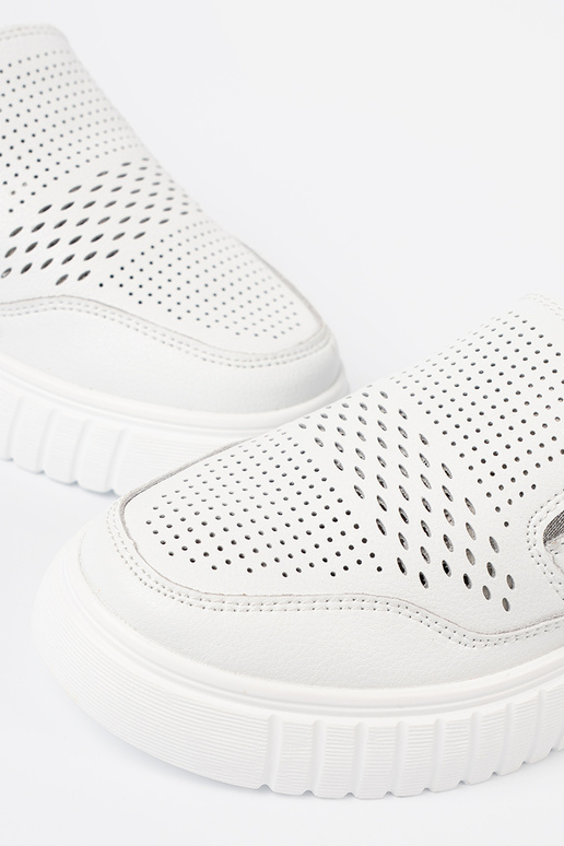 biela farba prelamované Dámske čižmy s platformou