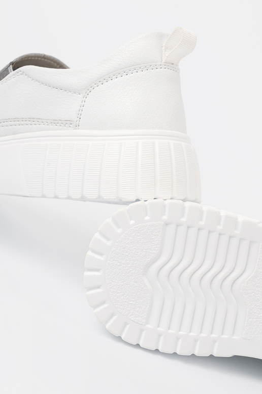 biela farba prelamované Dámske čižmy s platformou