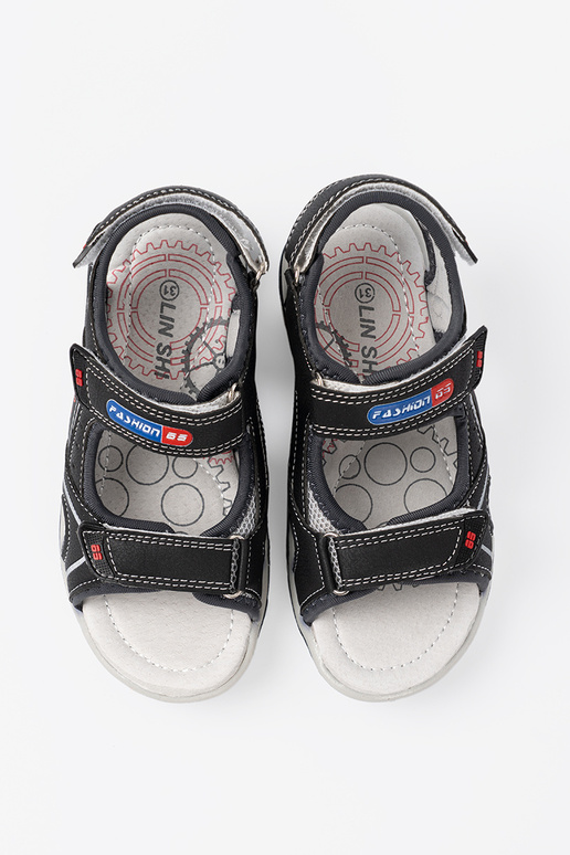 čierna chlapčenský sandále