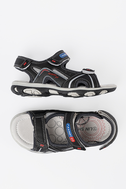 čierna chlapčenský sandále