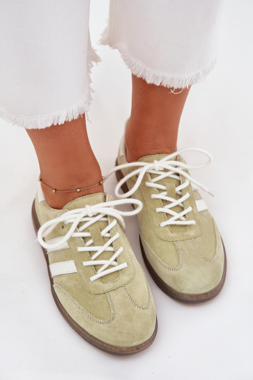 Nízka Kožené Tenisky model obuvi Dámske Limetka Ismina