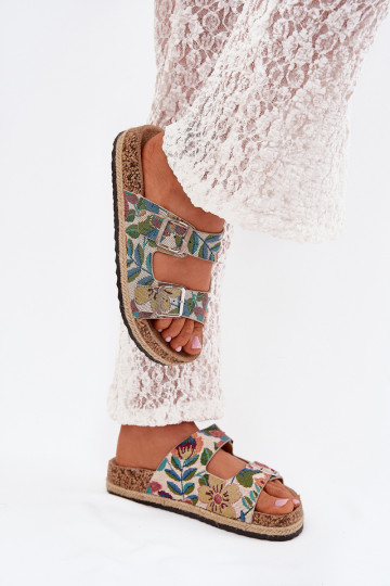 Vzorované Dámske papuče s platformou s prackami Lee Cooper LCIN-25-35-3480L Rôzne farby