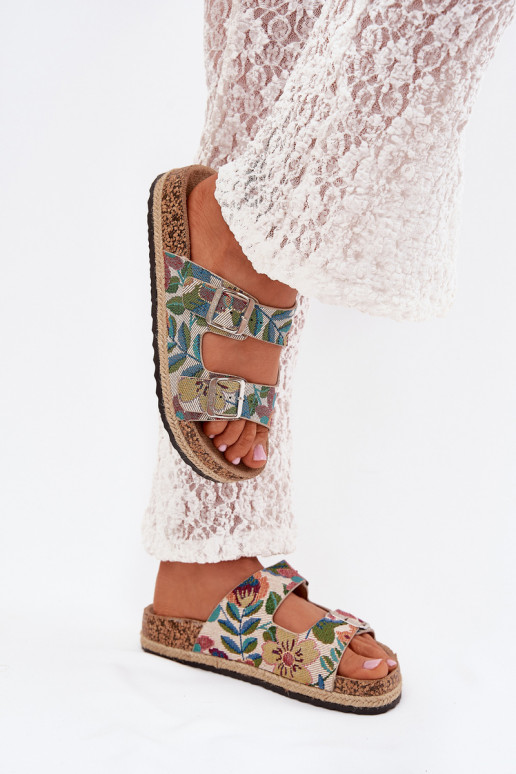 Vzorované Dámske papuče s platformou s prackami Lee Cooper LCIN-25-35-3480L Rôzne farby