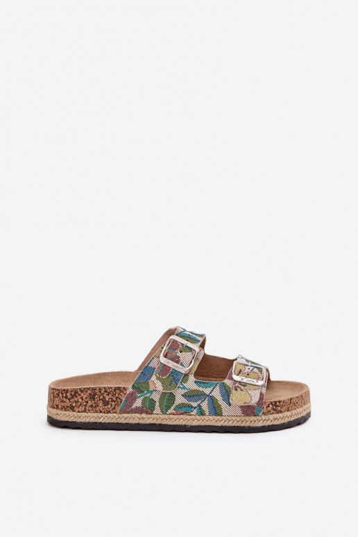 Vzorované Dámske papuče s platformou s prackami Lee Cooper LCIN-25-35-3480L Rôzne farby