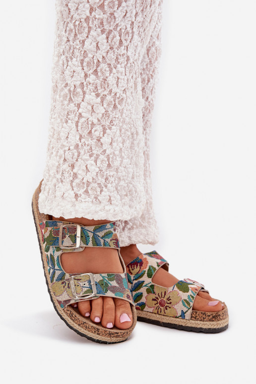 Vzorované Dámske papuče s platformou s prackami Lee Cooper LCIN-25-35-3480L Rôzne farby