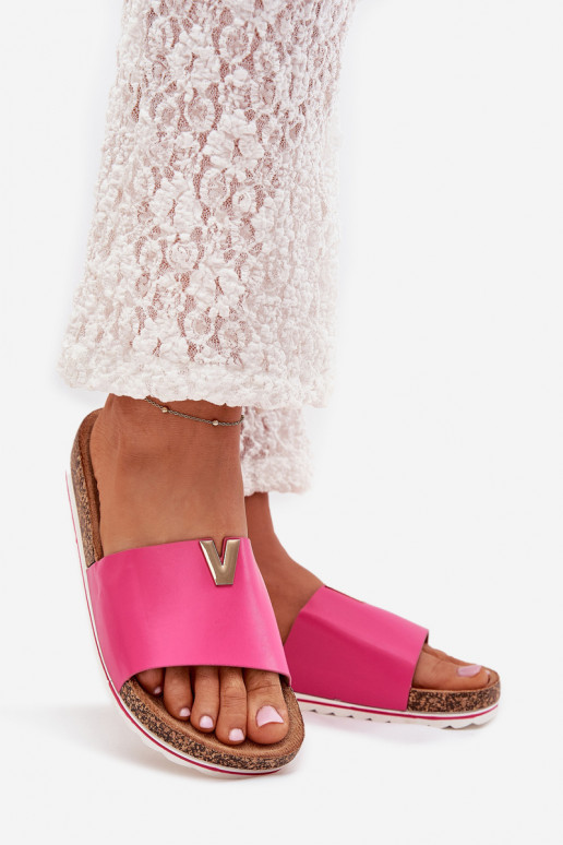 Dámske papuče s platformou S Ornatem Detalem Ružová Vessira