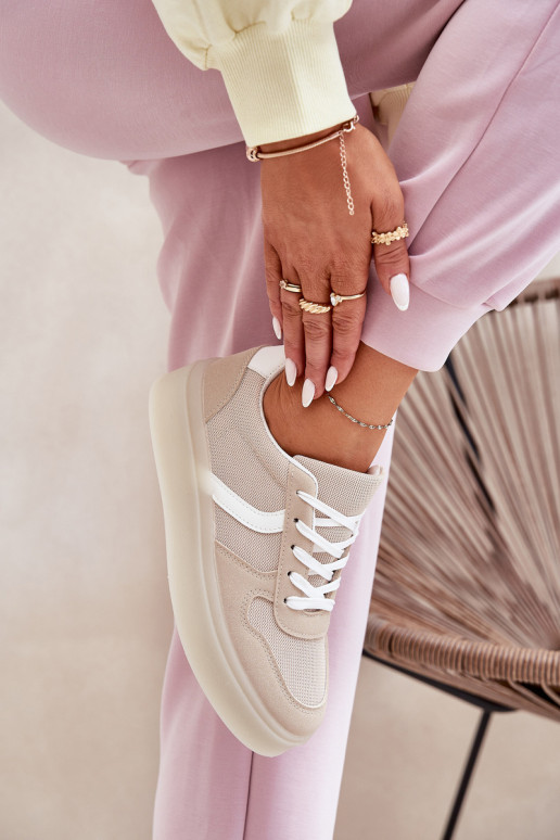 Nízka Tenisky model obuvi Dámske s platformou béžová Telmira