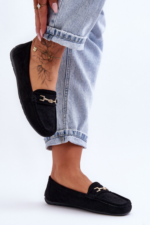 Dámske Klasické semišové mokasíny čierna Corinell