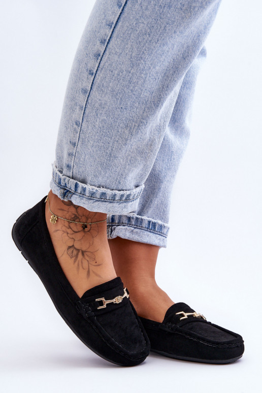 Dámske Klasické semišové mokasíny čierna Corinell