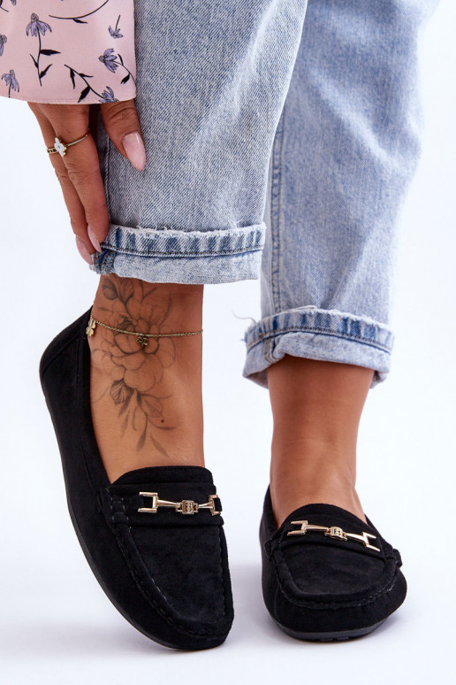 Dámske Klasické semišové mokasíny čierna Corinell