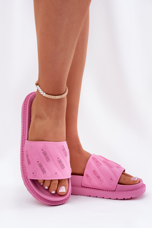 Dámske papuče s platformou Big Star RR274A541 Ružová