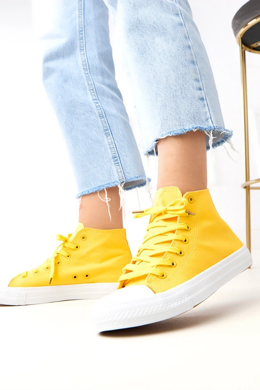 Žlté vysoké športové topánky Ghanem