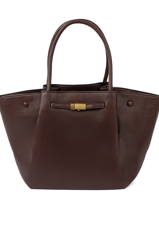 Pojemna torba In ciemnym brązie z eko kože