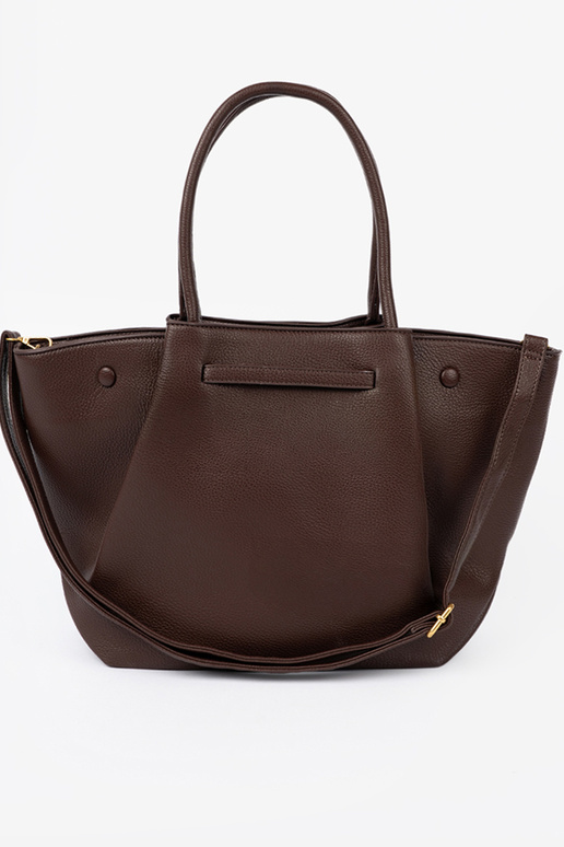 Pojemna torba In ciemnym brązie z eko kože