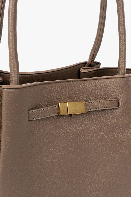 Kabelka / taška shopper taupe so sponou