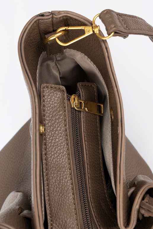 Kabelka / taška shopper taupe so sponou