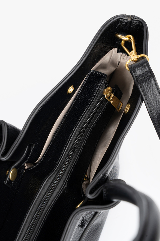 klasické shopperka z fakturoInanej skóry ekologicznej