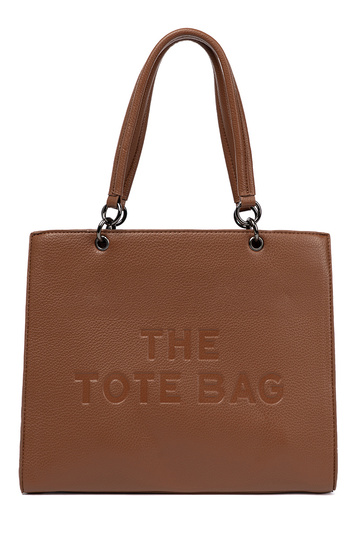 Kabelka typu tote In ciepłym brązie 2