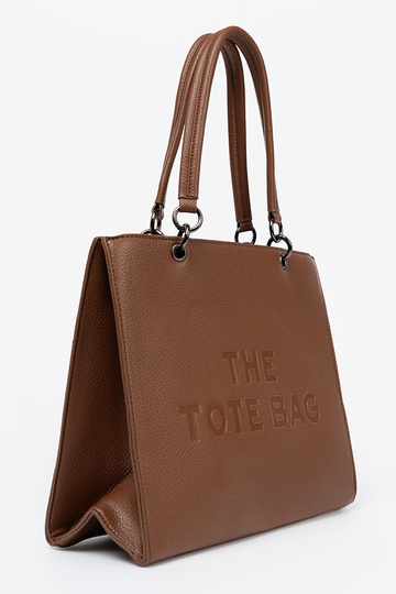 Kabelka typu tote In ciepłym brązie