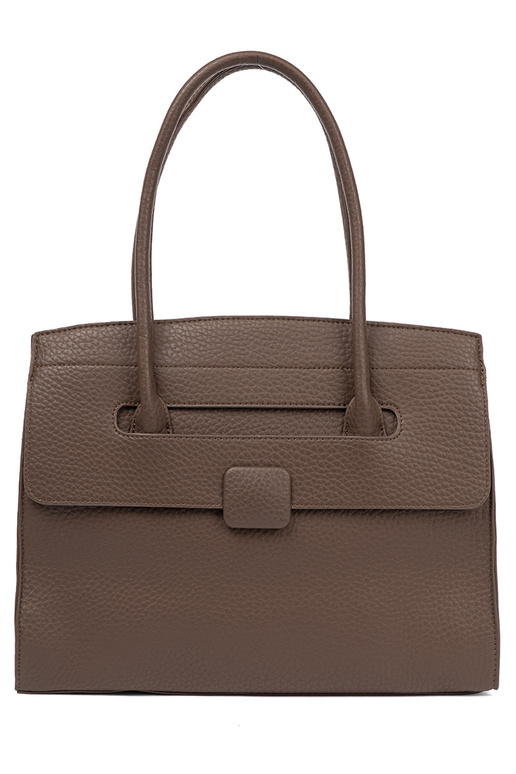 Kabelka shopperka z fakturoInanej eko skóry