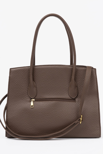 Kabelka shopperka z fakturoInanej eko skóry